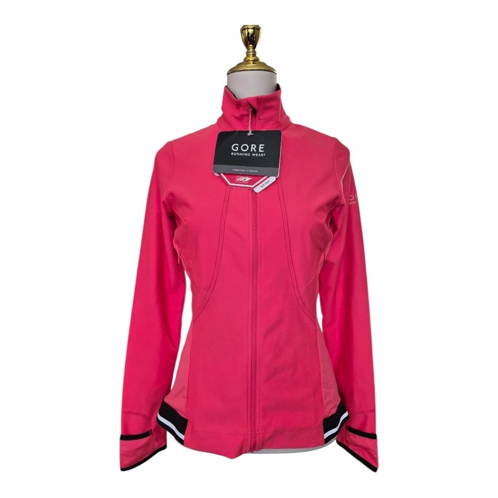 GORE Running Wear Women's Windstopper Soft Shell Jacket Hot Pink Full Zip Sz M